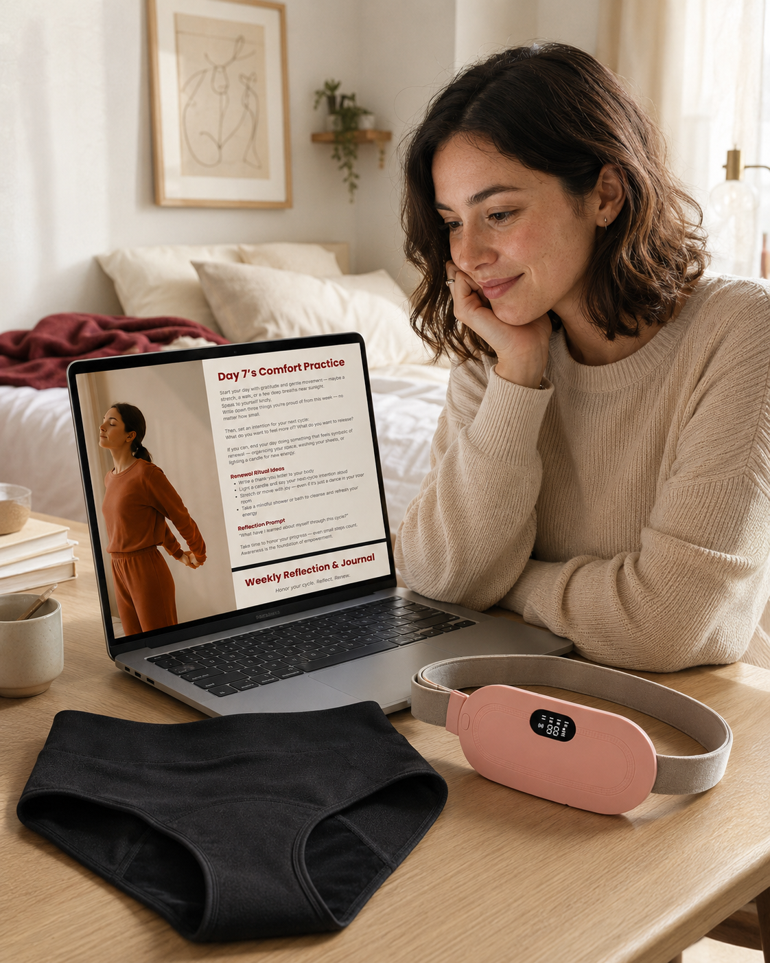 Period care guides and symptom tracker